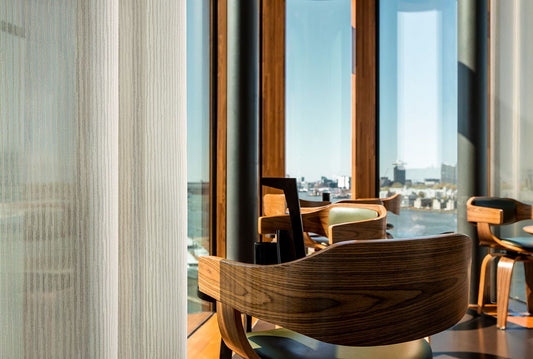 Next level transparent acoustic curtain fabrics | Kube Contract