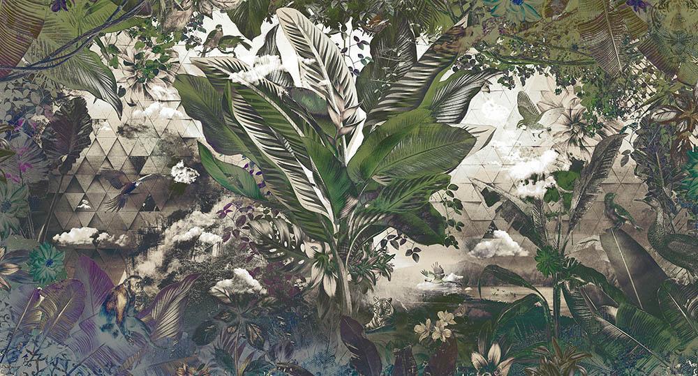 Bongo Congo in Green - Cobalt - MU12083 - Digital Print - Muance - Kube Contract