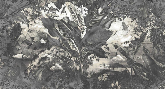 Bongo Congo in Grey - Cobalt - MU12084 - Digital Print - Muance - Kube Contract