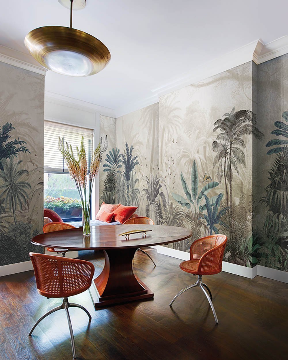 Carlton Gardens in Gold - Cobalt - MU12034 - Digital Print - Muance - Kube Contract