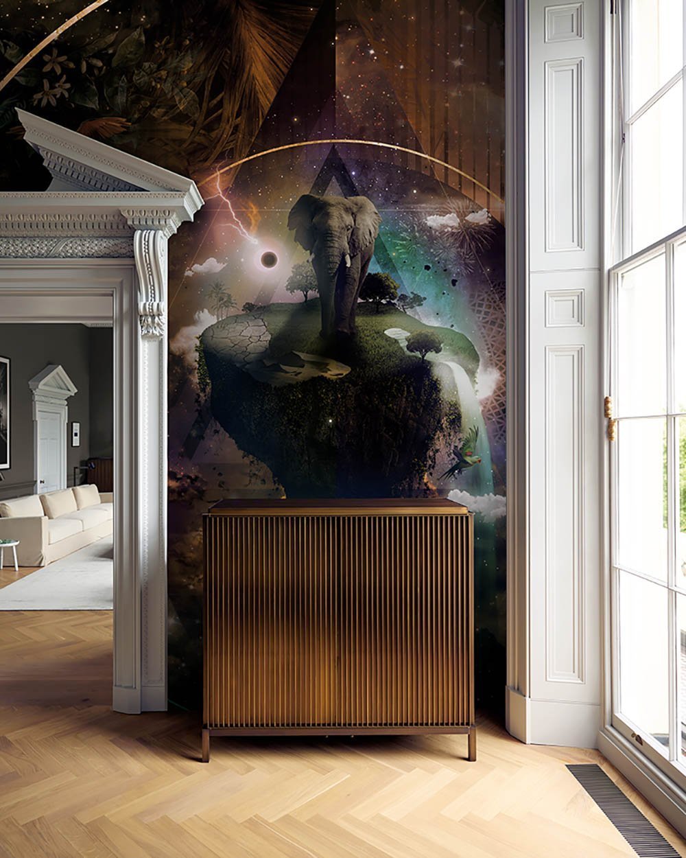 Cosmic Wonder in Multi - Cobalt - MU12103 - Digital Print - Muance - Kube Contract