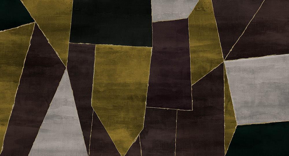 Dawn of Milford in Gold - Cobalt - MU12058 - Digital Print - Muance - Kube Contract