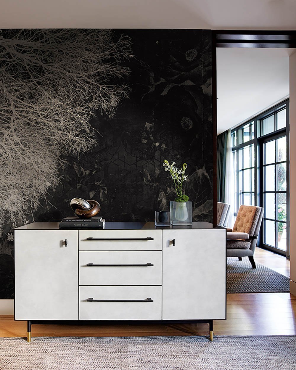 Expansion Theory in Black - Cobalt - MU12031 - Digital Print - Muance - Kube Contract