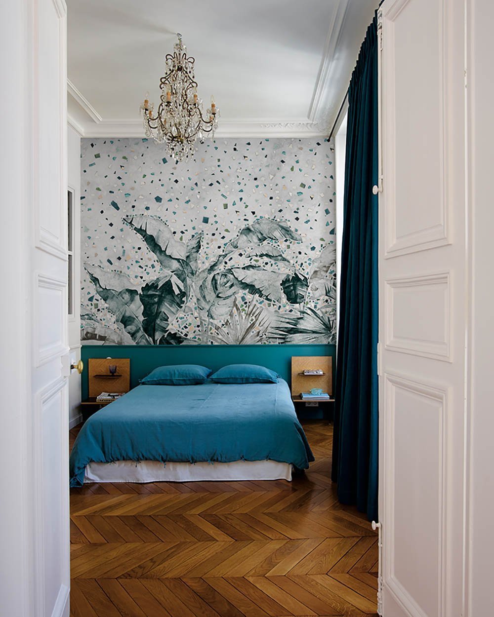 Growing Terrazzo in Green - Cobalt - MU12016 - Digital Print - Muance - Kube Contract