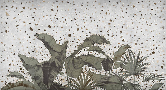 Growing Terrazzo in Grey - Cobalt - MU12018 - Digital Print - Muance - Kube Contract