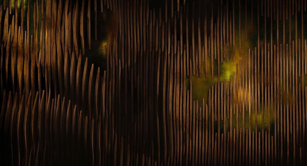 Henderson in Gold - Cobalt - MU12038 - Digital Print - Muance - Kube Contract