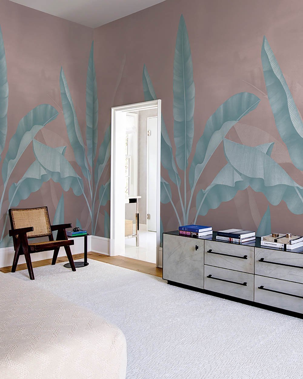 Honolulu Sky in Pink - Cobalt - MU12007 - Digital Print - Muance - Kube Contract