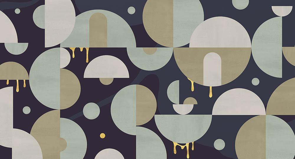 Kirkwood in Black - Cobalt - MU12019 - Digital Print - Muance - Kube Contract