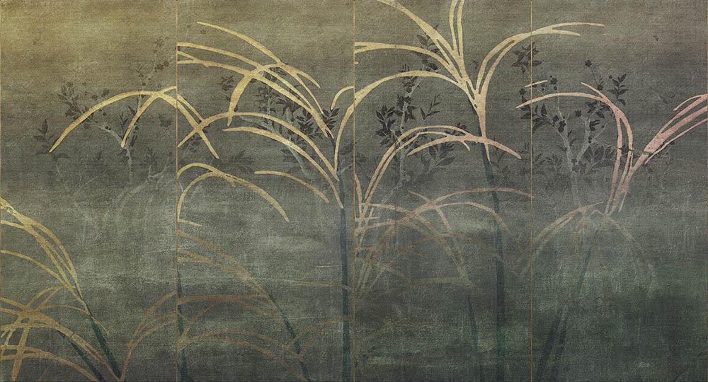 Maravilla in Gold - Cobalt - MU12064 - Digital Print - Muance - Kube Contract