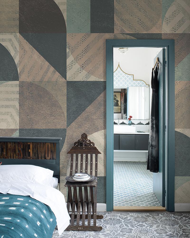 Modern Moroccan in Blue - Cobalt - MU12097 - Digital Print - Muance - Kube Contract