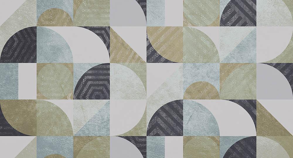 Modern Moroccan in Green - Cobalt - MU12098 - Digital Print - Muance - Kube Contract