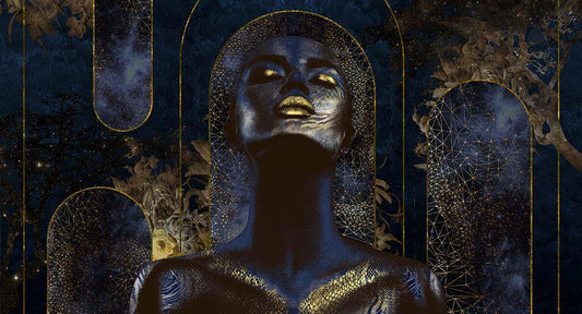 Nalini in Blue - Cobalt - MU12006 - Digital Print - Muance - Kube Contract