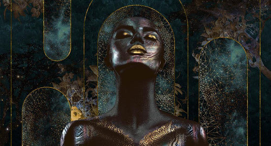 Nalini in Green - Cobalt - MU12004 - Digital Print - Muance - Kube Contract