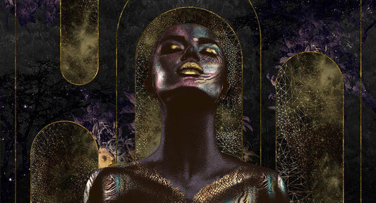 Nalini in Purple - Cobalt - MU12005 - Digital Print - Muance - Kube Contract