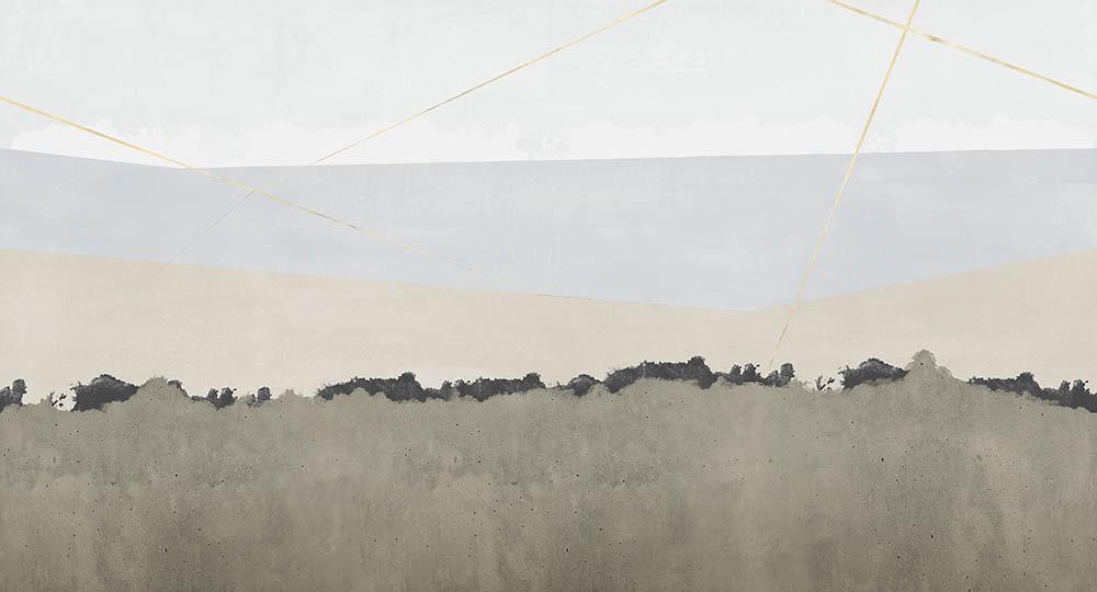 Pointing Things Out in Taupe - Cobalt - MU12081 - Digital Print - Muance - Kube Contract