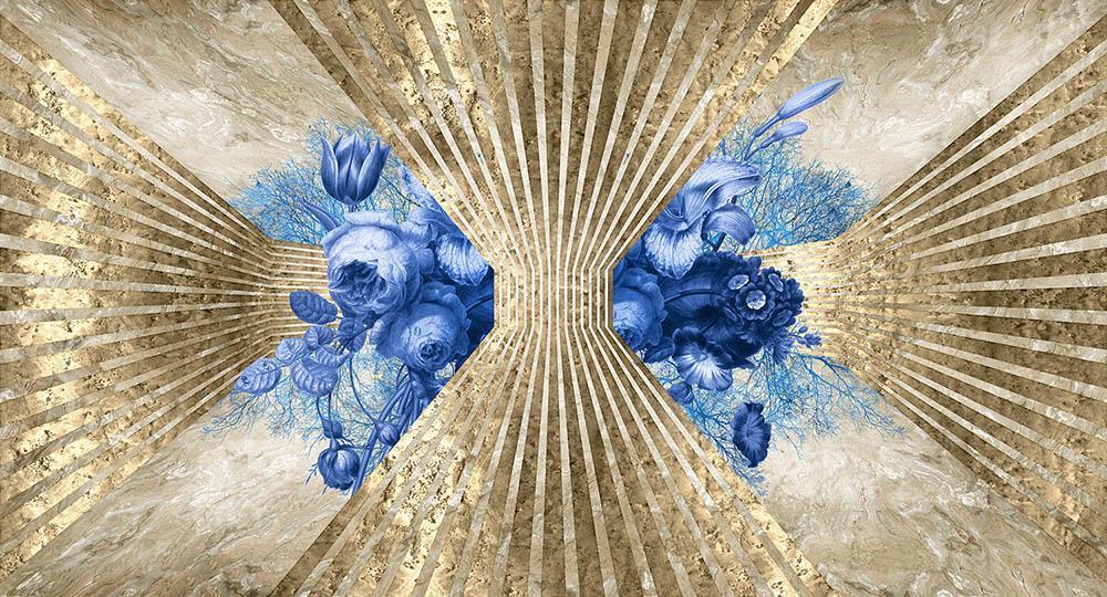 Royal Awakening in Blue - Cobalt - MU12052 - Digital Print - Muance - Kube Contract