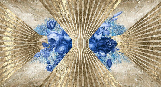 Royal Awakening in Blue - Cobalt - MU12052 - Digital Print - Muance - Kube Contract