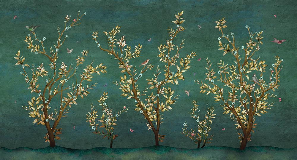 Sense of Truth in Green - Cobalt - MU12044 - Digital Print - Muance - Kube Contract