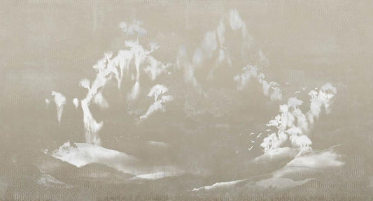 Shangri-la in Taupe - Cobalt - MU12076 - Digital Print - Muance - Kube Contract