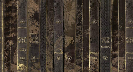 The Art of Knowledge in Black - Cobalt - MU12088 - Digital Print - Muance - Kube Contract