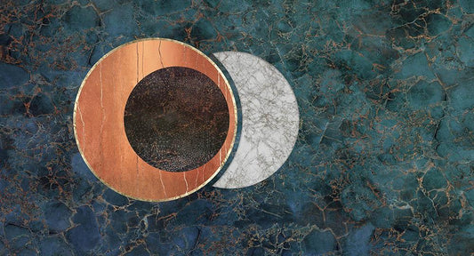 The Circle in Blue - Cobalt - MU12074 - Digital Print - Muance - Kube Contract