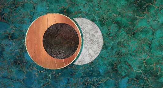 The Circle in Green - Cobalt - MU12073 - Digital Print - Muance - Kube Contract