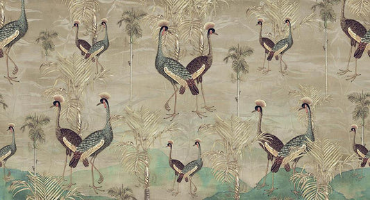 Together One in Gold - Cobalt - MU12091 - Digital Print - Muance - Kube Contract