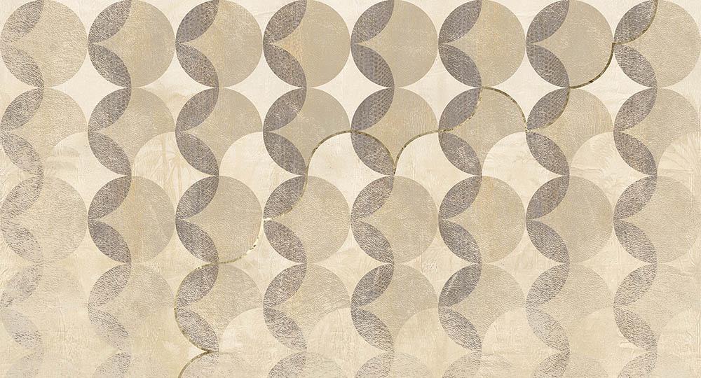 Tropicana Spheres in Taupe - Cobalt - MU12071 - Digital Print - Muance - Kube Contract