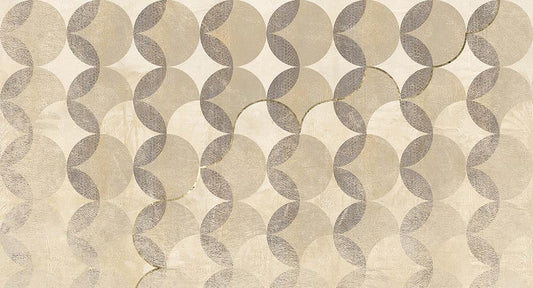 Tropicana Spheres in Taupe - Cobalt - MU12071 - Digital Print - Muance - Kube Contract