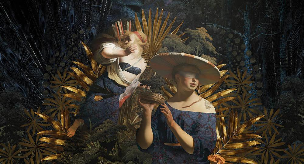 Veni Vidi Amavi in Blue - Cobalt - MU12095 - Digital Print - Muance - Kube Contract