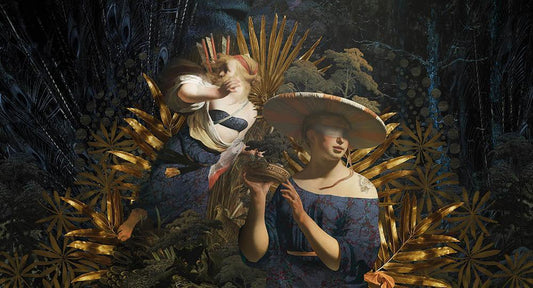 Veni Vidi Amavi in Blue - Cobalt - MU12095 - Digital Print - Muance - Kube Contract