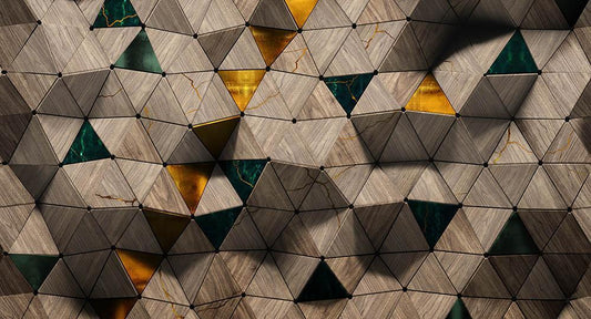 Wall of Manu in Taupe - Cobalt - MU12012 - Digital Print - Muance - Kube Contract